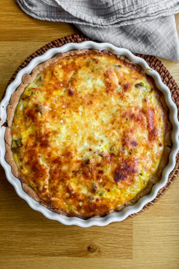 Sourdough Chicken & Veggie Quiche