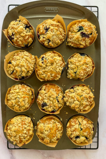 sourdough blueberry muffins