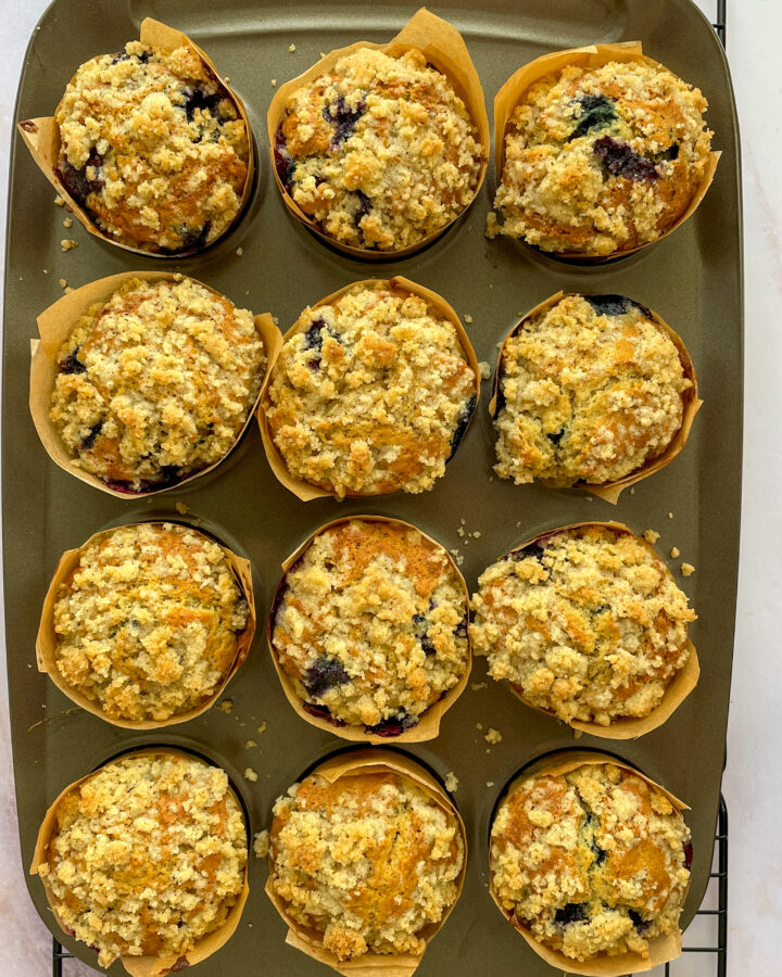sourdough blueberry muffins