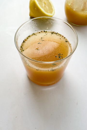 bone broth on the stovetop