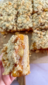 sourdough peach bars
