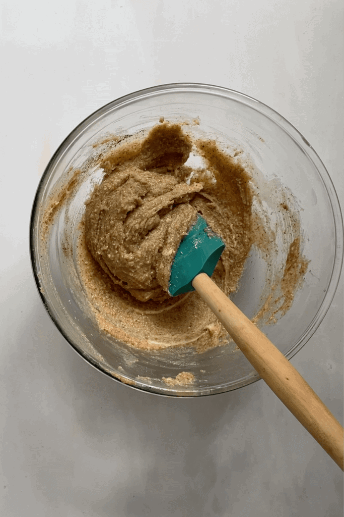 Almond frangipane made with ground almonds, powdered sugar, and vanilla